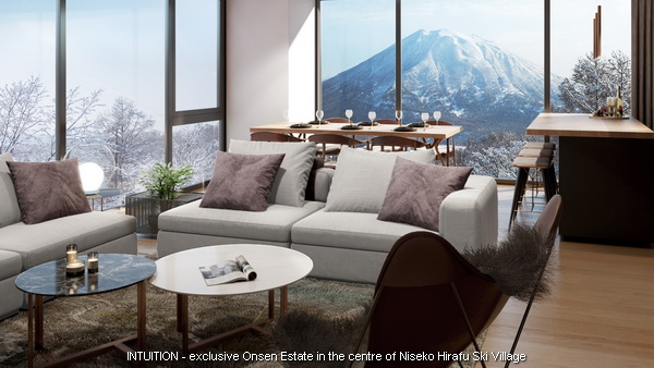INTUITION Niseko - Yotei living room 03 unit. Contact Niseko Realty Sales for more information.